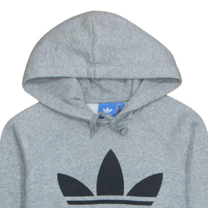 Adidas Men's Grey Pullover Hoodie M Regular Fit Sports Fleece