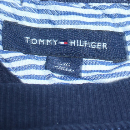Tommy Hilfiger Men's Blue Logo Pullover Sweatshirt L