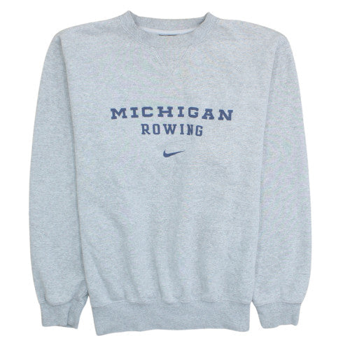 Nike Men’s Grey Michigan Rowing Crew Neck Sweatshirt Size S
