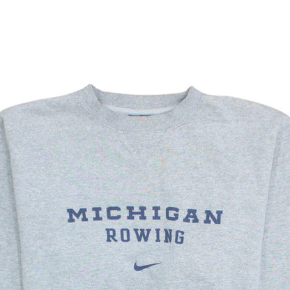 Nike Men’s Grey Michigan Rowing Crew Neck Sweatshirt Size S