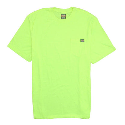 Wrangler Workwear Men's Neon Green 2XLT Crew Neck Short Sleeve T-Shirt