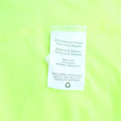 Wrangler Workwear Men's Neon Green 2XLT Crew Neck Short Sleeve T-Shirt