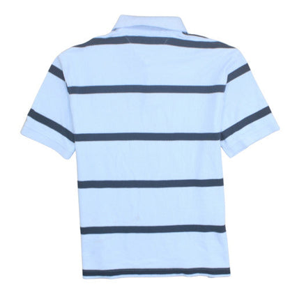 Tommy Hilfiger Men's Blue Striped Cotton Polo Shirt XL