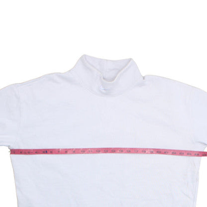 Nike Men's White Roll Neck Cotton Sweatshirt Size L