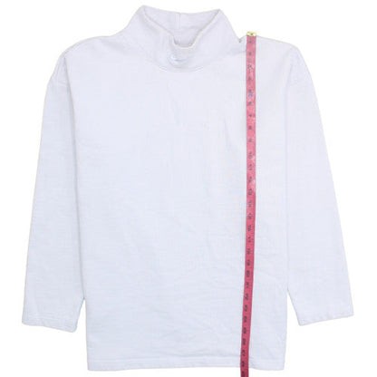 Nike Men's White Roll Neck Cotton Sweatshirt Size L
