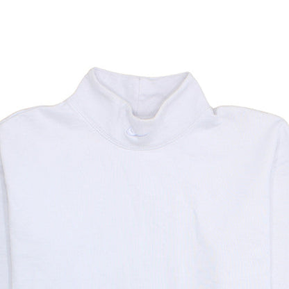 Nike Men's White Roll Neck Cotton Sweatshirt Size L