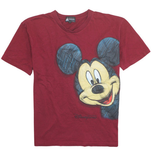 Disney Hong Kong Disneyland Men’s Red Mickey Mouse XL Cotton T-Shirt