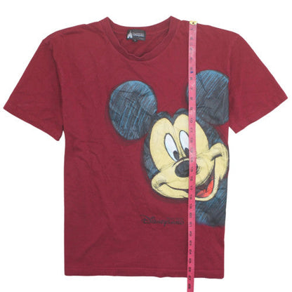 Disney Hong Kong Disneyland Men’s Red Mickey Mouse XL Cotton T-Shirt