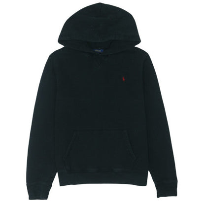 Ralph Lauren Boys Black Pullover Hoodie XL (18-20 Years) Fleece Logo