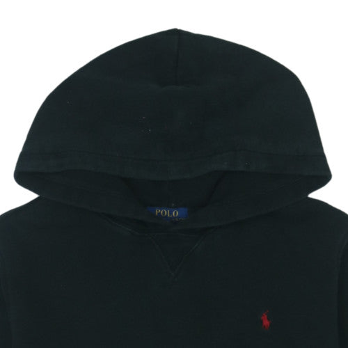 Ralph Lauren Boys Black Pullover Hoodie XL (18-20 Years) Fleece Logo