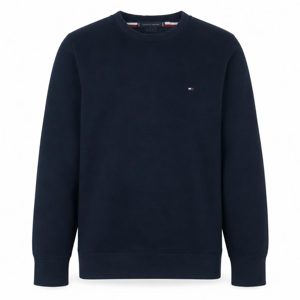 Tommy Hilfiger Men's Navy Blue Cotton Crew Neck Pullover Jumper M