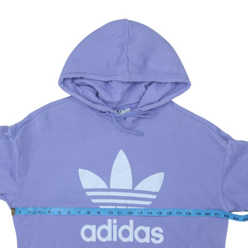 Adidas Women Purple Hooded Pullover Sweatshirt Size 8 UK
