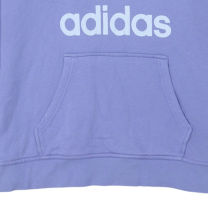 Adidas Women Purple Hooded Pullover Sweatshirt Size 8 UK