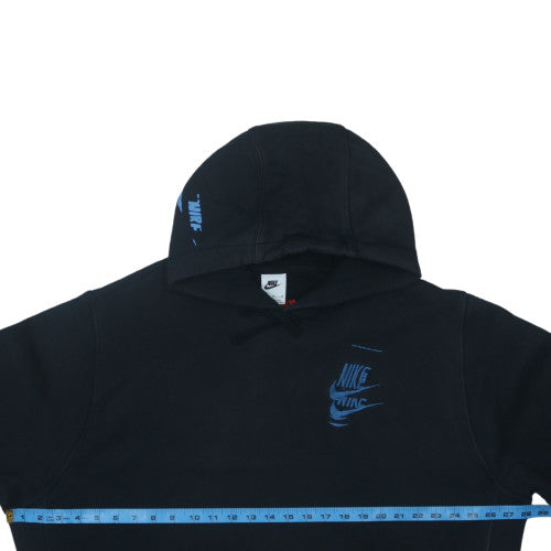 Nike Men's Black XL Pullover Hoodie with Blue Logo Graphic