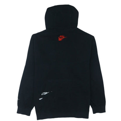 Nike Men's Black XL Pullover Hoodie with Blue Logo Graphic