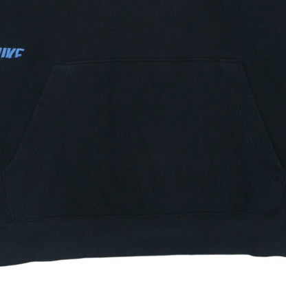Nike Men's Black XL Pullover Hoodie with Blue Logo Graphic