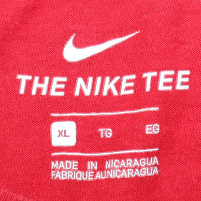 Nike Men’s Red XL Sports Graphic Logo Crew Neck T-Shirt