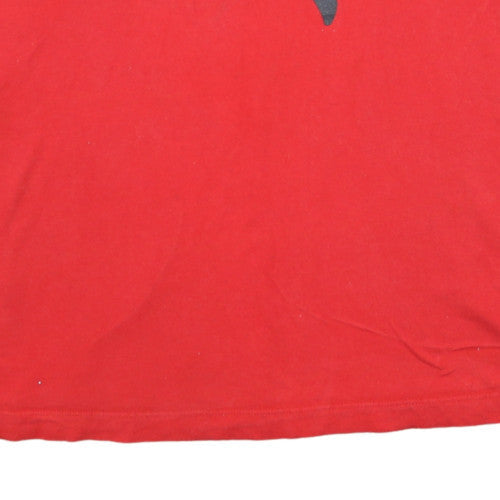 Nike Men’s Red XL Sports Graphic Logo Crew Neck T-Shirt