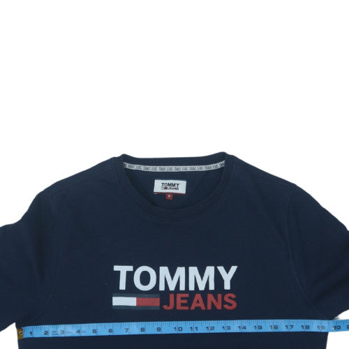 Tommy Jeans Men's Blue Crew Neck Logo Sweatshirt Size S