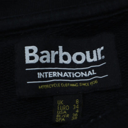 Barbour International Womens Black Size 8 Cotton Logo Sweatshirt
