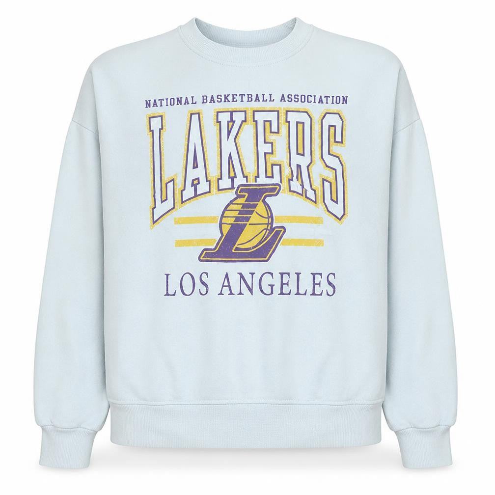Primark Women White Los Angeles Lakers Crew Neck Sweatshirt M