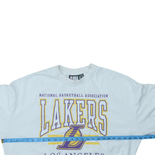 Primark Women White Los Angeles Lakers Crew Neck Sweatshirt M