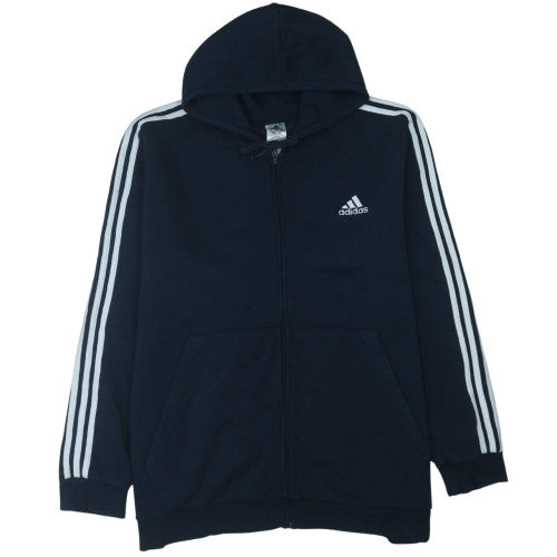 Adidas Men’s Black 3XL Full Zip Hoodie Fleece Sportswear