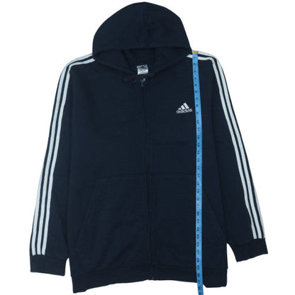 Adidas Men’s Black 3XL Full Zip Hoodie Fleece Sportswear