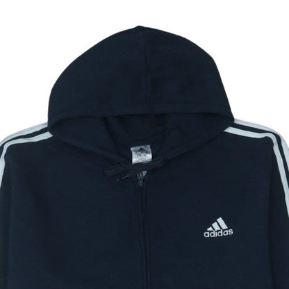 Adidas Men’s Black 3XL Full Zip Hoodie Fleece Sportswear