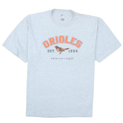MLB Genuine Merchandise Men's Grey Orioles Graphic XL T-Shirt
