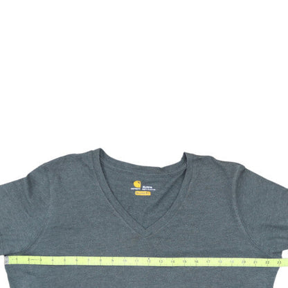 Carhartt Men's Grey XL Relaxed Fit V-Neck Cotton T-Shirt