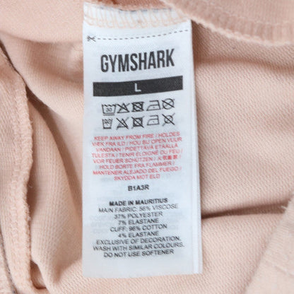 Gymshark Women Pink L Joggers Viscose Blend Drawstring Cuffed Trousers