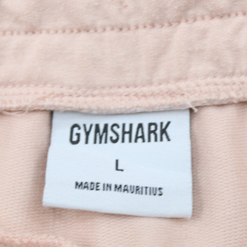 Gymshark Women Pink L Joggers Viscose Blend Drawstring Cuffed Trousers