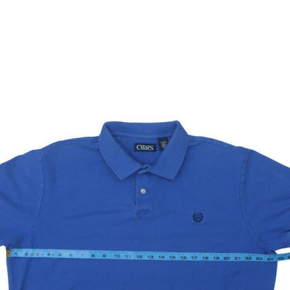 Chaps Men's Blue Cotton Polo Shirt XL Short Sleeve Classic Fit
