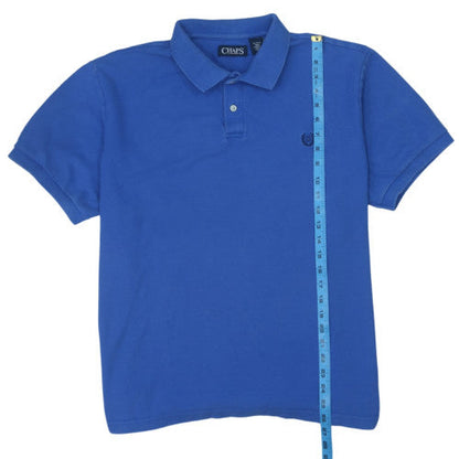 Chaps Men's Blue Cotton Polo Shirt XL Short Sleeve Classic Fit