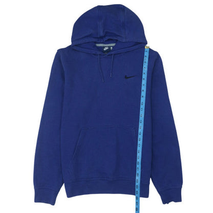 Nike Women's Blue Pullover Hoodie Medium Cotton Blend Sweatshirt