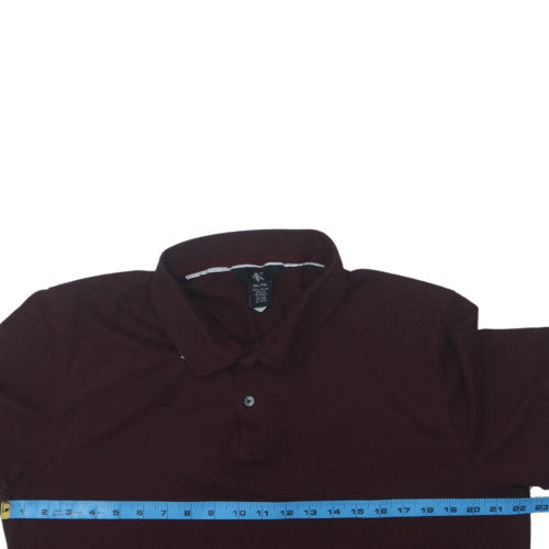 Calvin Klein Men's Brown XL Cotton Short Sleeve Polo Shirt