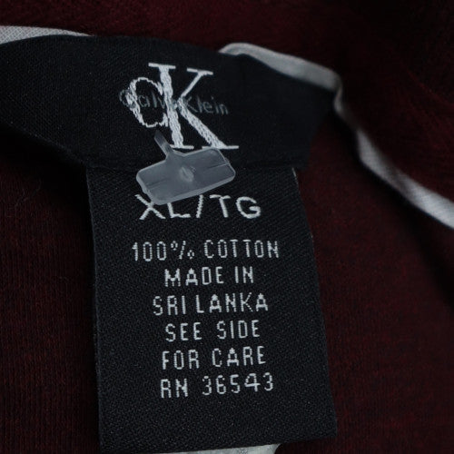 Calvin Klein Men's Brown XL Cotton Short Sleeve Polo Shirt