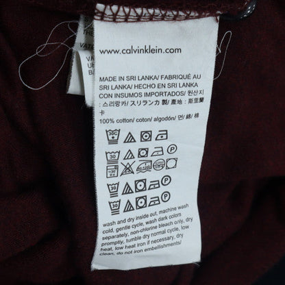 Calvin Klein Men's Brown XL Cotton Short Sleeve Polo Shirt