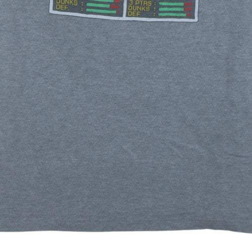 Homage Men's Grey NBA Jam T-Shirt Size XL Graphic Print