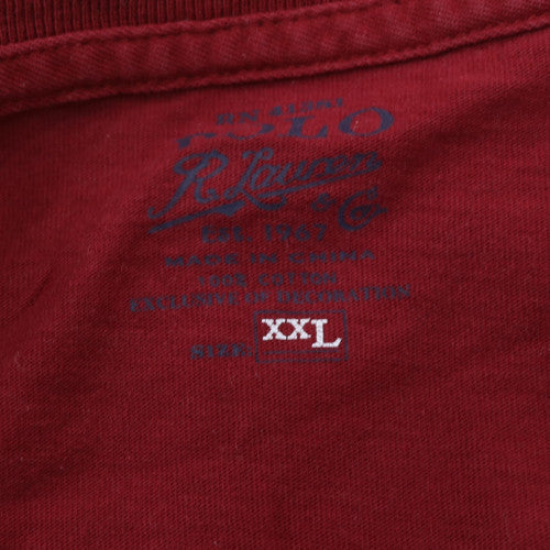 Ralph Lauren Men's Red Cotton Short Sleeve Crew Neck T-Shirt XXL