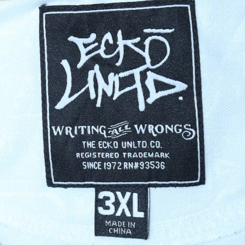 Ecko Unltd Men’s White 3XL Track Jacket Cotton Blend Zip Up