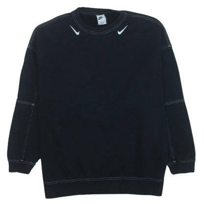Nike Women's Black Small Pullover Sweatshirt Crew Neck Classic Fit