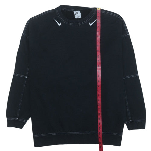 Nike Women's Black Small Pullover Sweatshirt Crew Neck Classic Fit