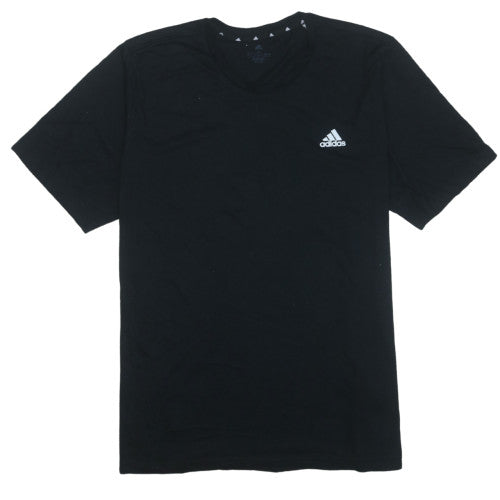 Adidas Men's Black XL Crew Neck Short Sleeve Cotton T-Shirt