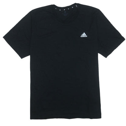 Adidas Men's Black XL Crew Neck Short Sleeve Cotton T-Shirt