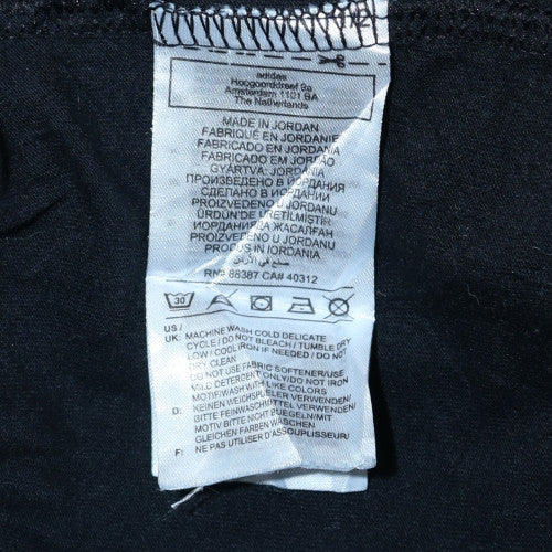Adidas Men's Black XL Crew Neck Short Sleeve Cotton T-Shirt