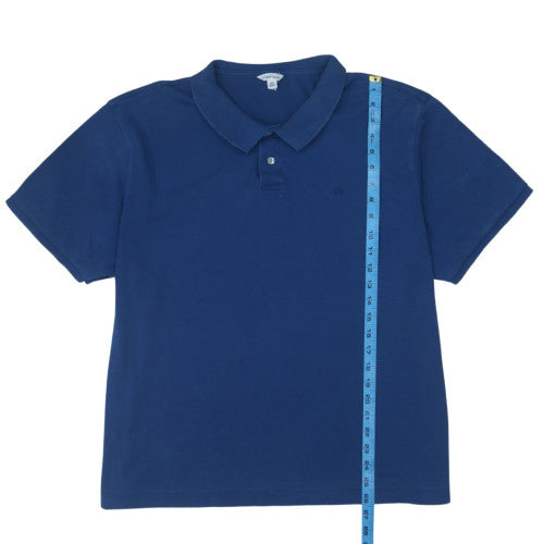 Calvin Klein Men's Blue 2XL Regular Fit Cotton Polo Shirt