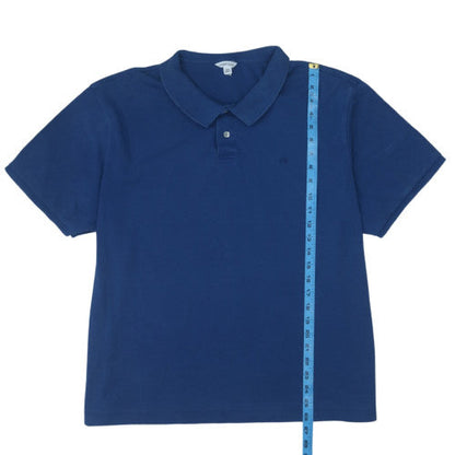 Calvin Klein Men's Blue 2XL Regular Fit Cotton Polo Shirt