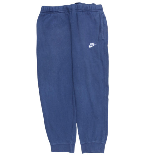 Nike Men's Blue Fleece Sweatpants L Regular Fit Tapered Joggers